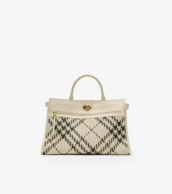 Medium Hampstead Tote​ in Light beige - Women, Leather