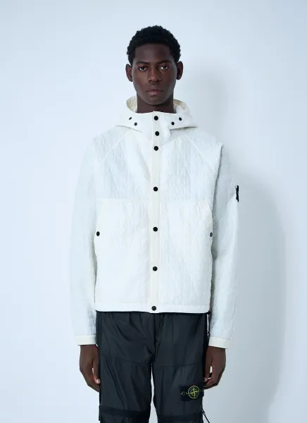 Padded Logo Motif Hooded Jacket