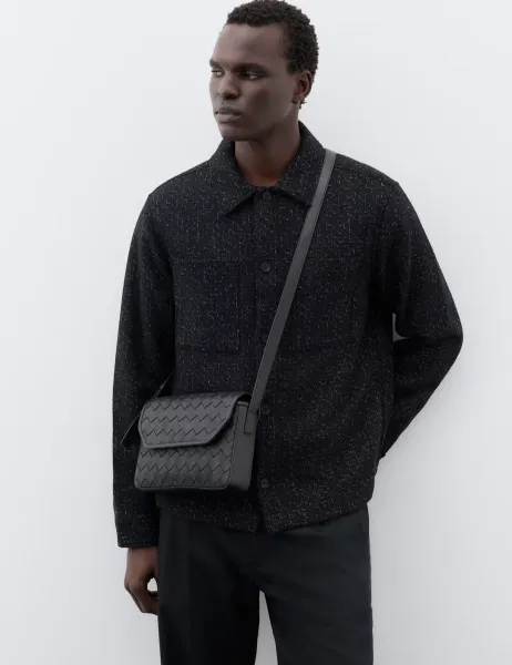 Autograph Wool Blend Textured Overshirt