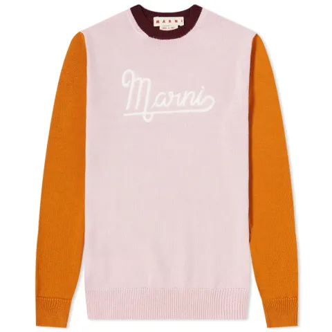 Contrast Sleeve Knitted Jumper