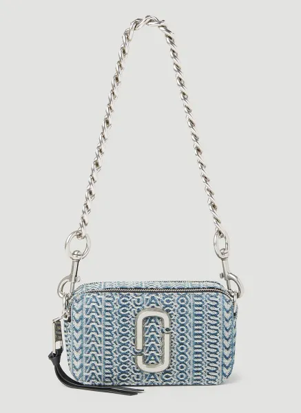 Monogram Washed Denim Snapshot Shoulder Bag