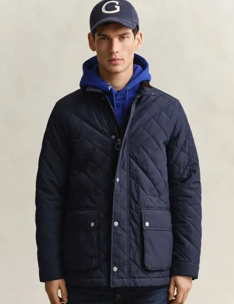 Gant Quilted Jacket Blue