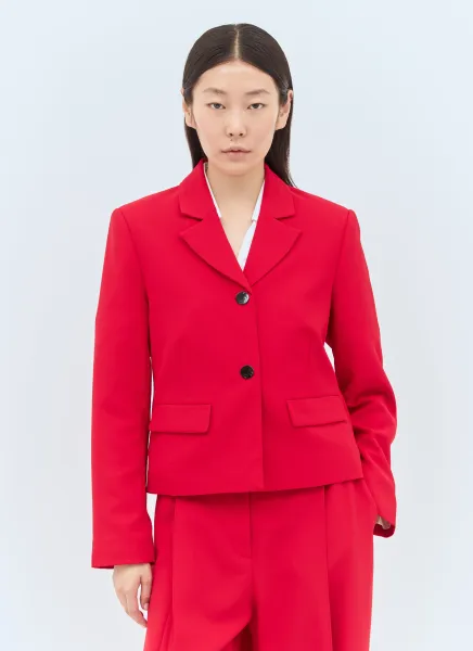 Fitted Twill Blazer