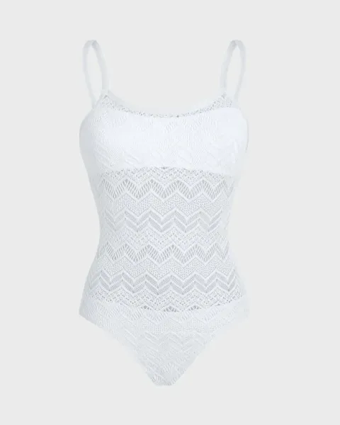 Women Mesh One-piece Swimsuit