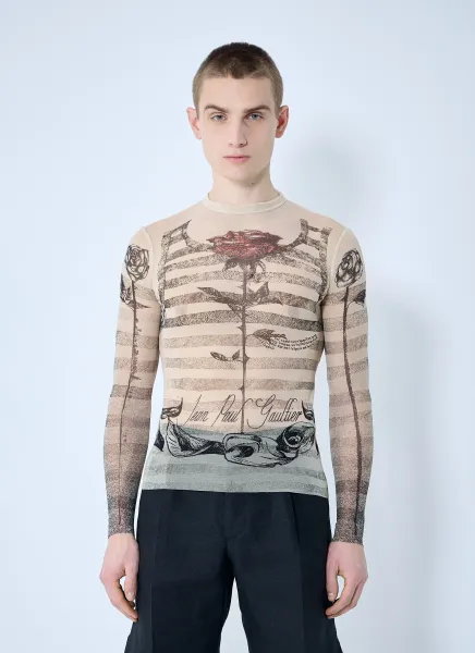 Mesh Long Sleeve Top