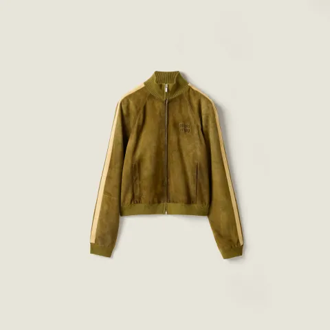 Waxed suede jacket