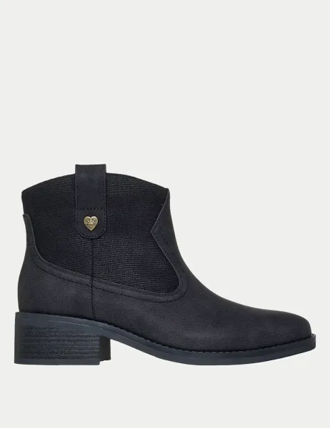Skechers BOBS Wander Luxe Ankle Boots Black