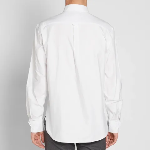 Maison Kitsuné Button Down Classic Embroidered Fox Oxford Shirt