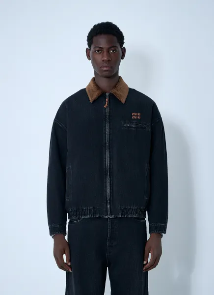 Logo Motif Denim Jacket