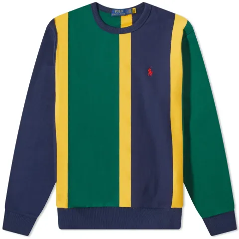 Vertical Stripe Crew Sweat