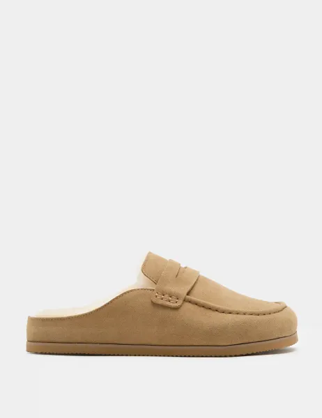 Autograph Suede Mule Slippers with Freshfeet Tan