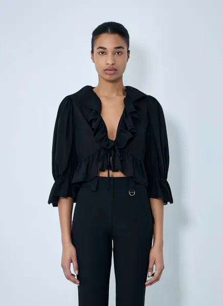 Ruffled-Detail Top