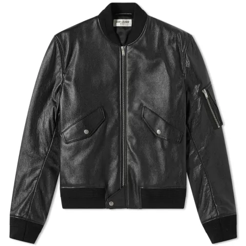 Leather MA-1 Bomber Jacket