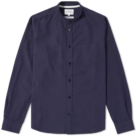 Hans Collarless Oxford Ripstop Shirt