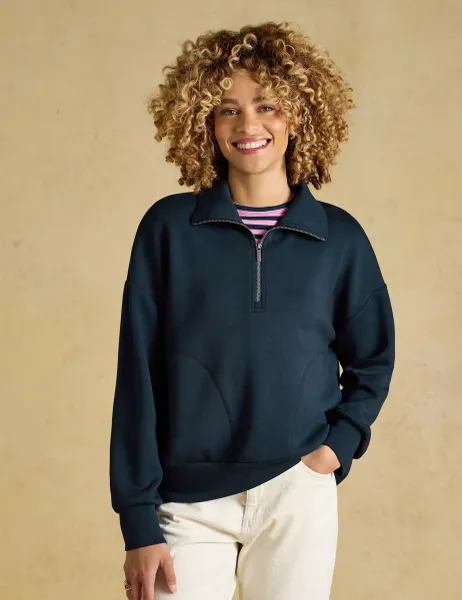 Joules Funnel Neck Quarter Zip Sweatshirt