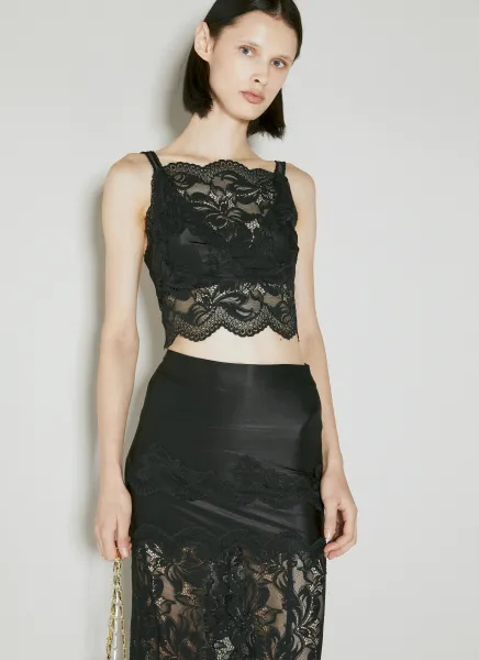 Haut Lace Draped Corset Top