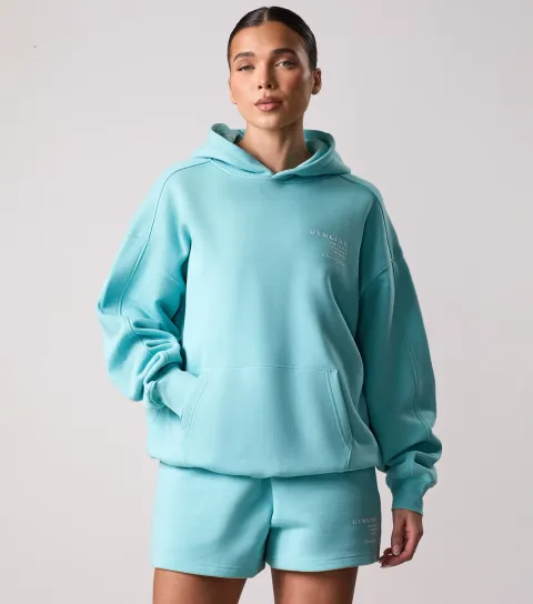 Women's Define Aqua Logo Print Hoodie