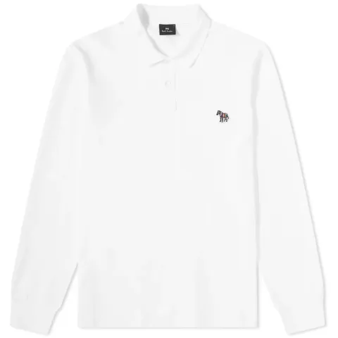 Long Sleeve Regular Fit Zebra Polo