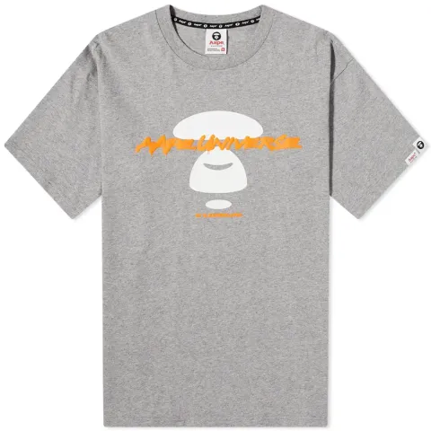 AAPE Neon Puff Effect Stencil Face T-Shirt