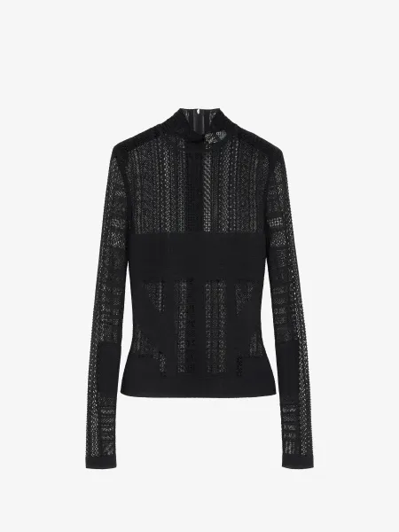 Viscose Knit Lace Top