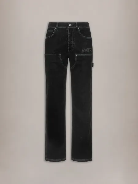 FLOCK DENIM CARPENTER JEAN - Black