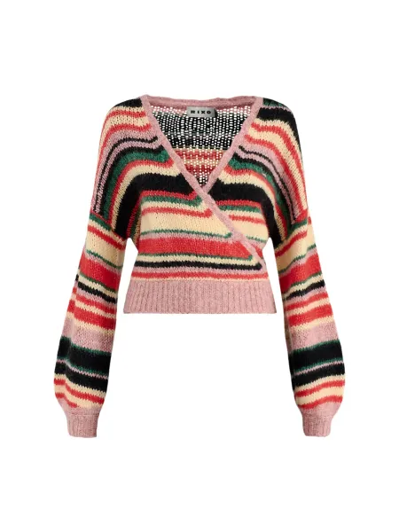 Rixo Cari Wool and Alpaca Blend V-Neck Jumper