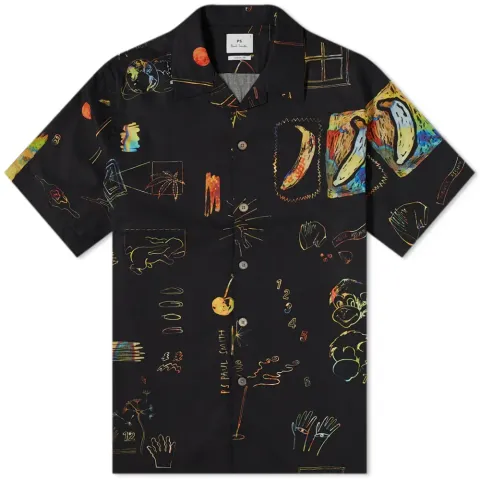 Drawing Print Vacation Shirt
