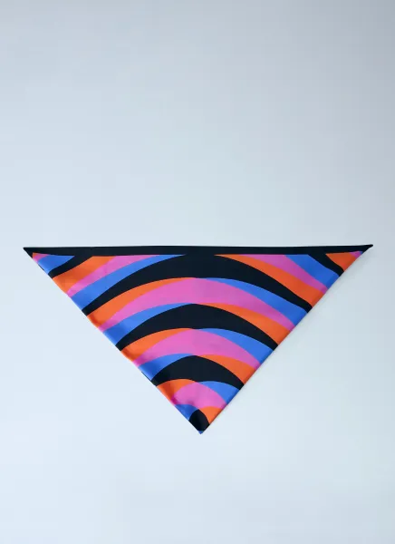 Geometric Patterned Silk Scarf