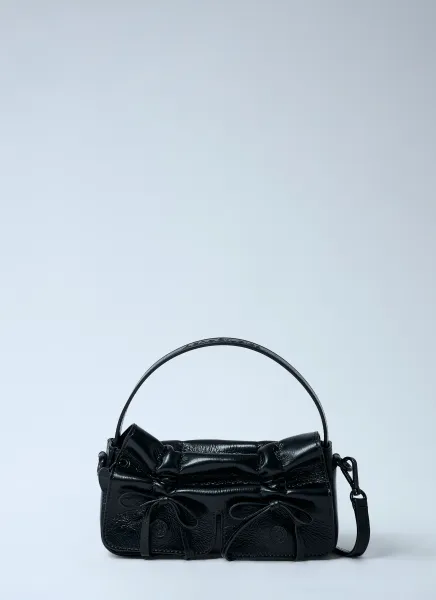 Mircro Multipocket Grained Leather Shoulder Bag