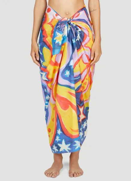 Galactic Paradise Sarong Midi Skirt
