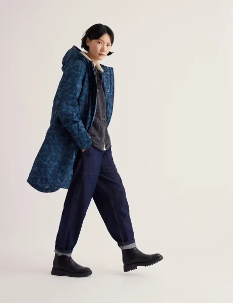 Seasalt Cornwall Cotton Rich Waterproof Floral Parka Coat