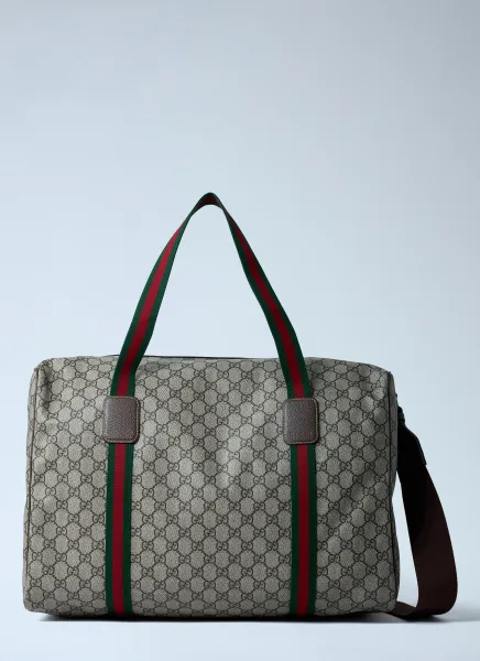Medium Duffle Bag With Web Stripe