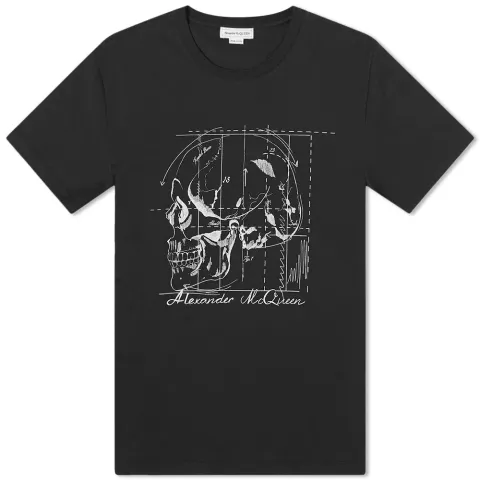 Skull Diagram Print T-Shirt