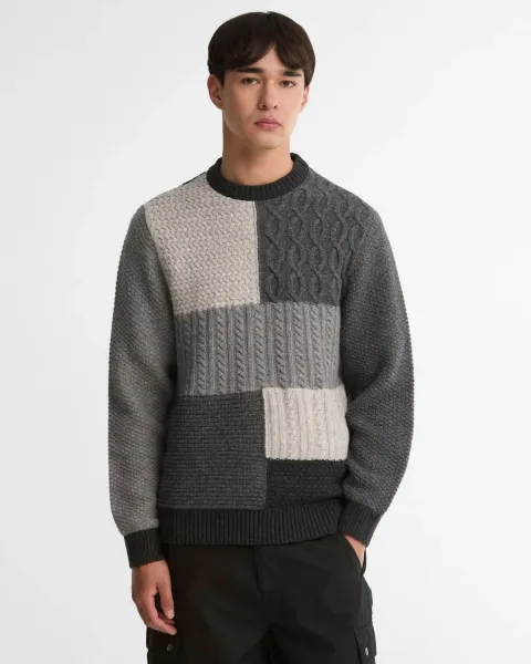 Patchwork Crew Neck Jumper