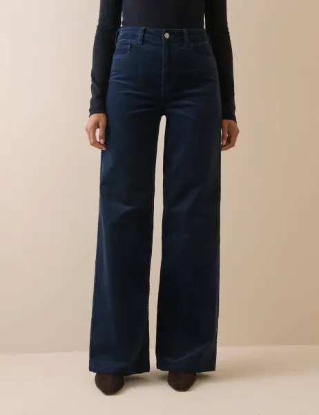 Nobody's Child Cord High Waisted Wide Leg Jeans