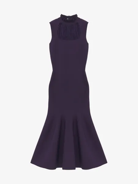 Lace Panel Midi Dress