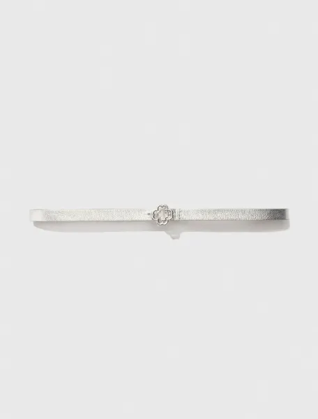 Slim belt with Clover buckle