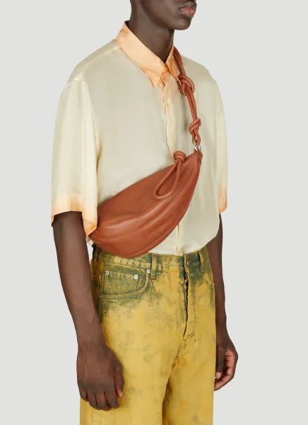 Knotted Leather Crossbody Bag