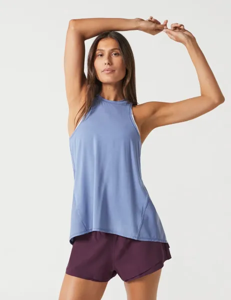 Lilybod Kendall Graphic Stripe Tank Top Blue Denim