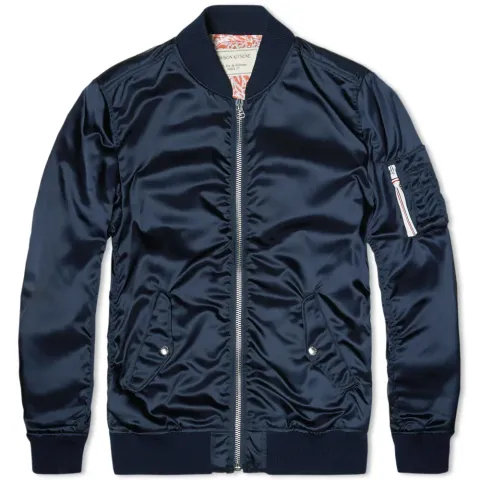 Maison Kitsuné Satin Bomber Jacket