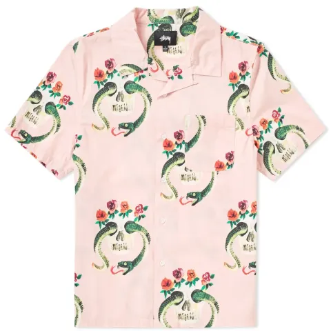 Short Sleeve Skull Pattern Shirt