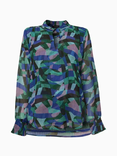 James Lakeland Abstract Print Blouse Pattern