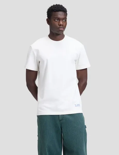 Lee Pure Cotton Building Print T-Shirt Beige