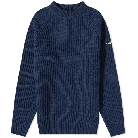 Mirrored Flag Ribbed Crew Knit