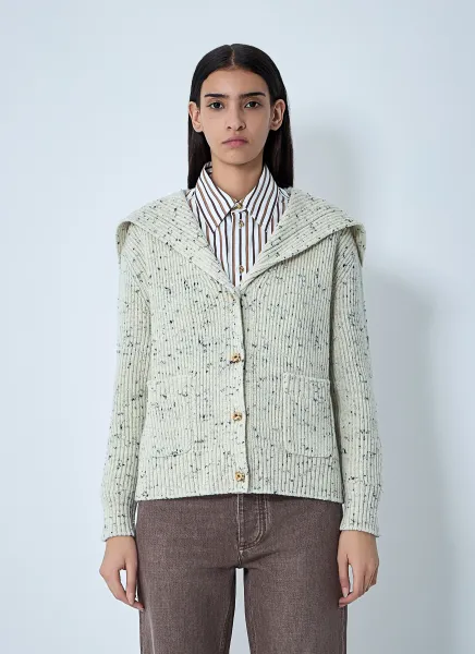 Wool English Rib Cardigan