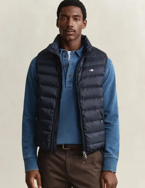 Gant Lightweight Padded Gilet Blue