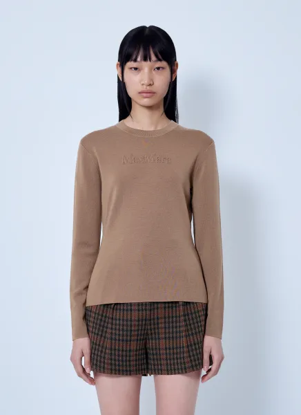 Max Mara Embroidered Logo Knit Sweater