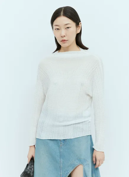 Pleated Long Sleeve Top