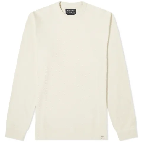 Waffle Knit Thermal Crew Sweat