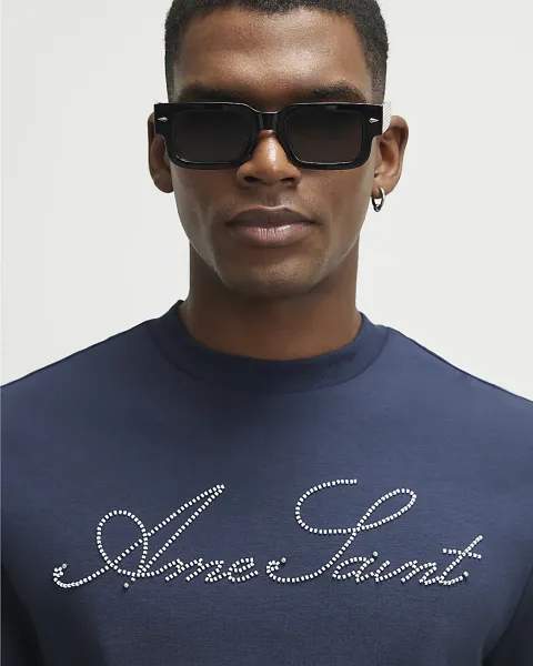 River Island Cotton Ame Saint Beaded T-Shirt